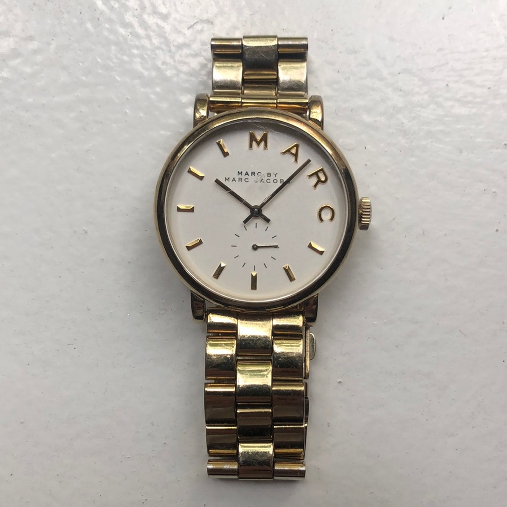 Gold Marc Jacobs stainless steel watch